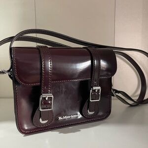 Dr. Martens Dark Burgundy Leather Messenger Bag